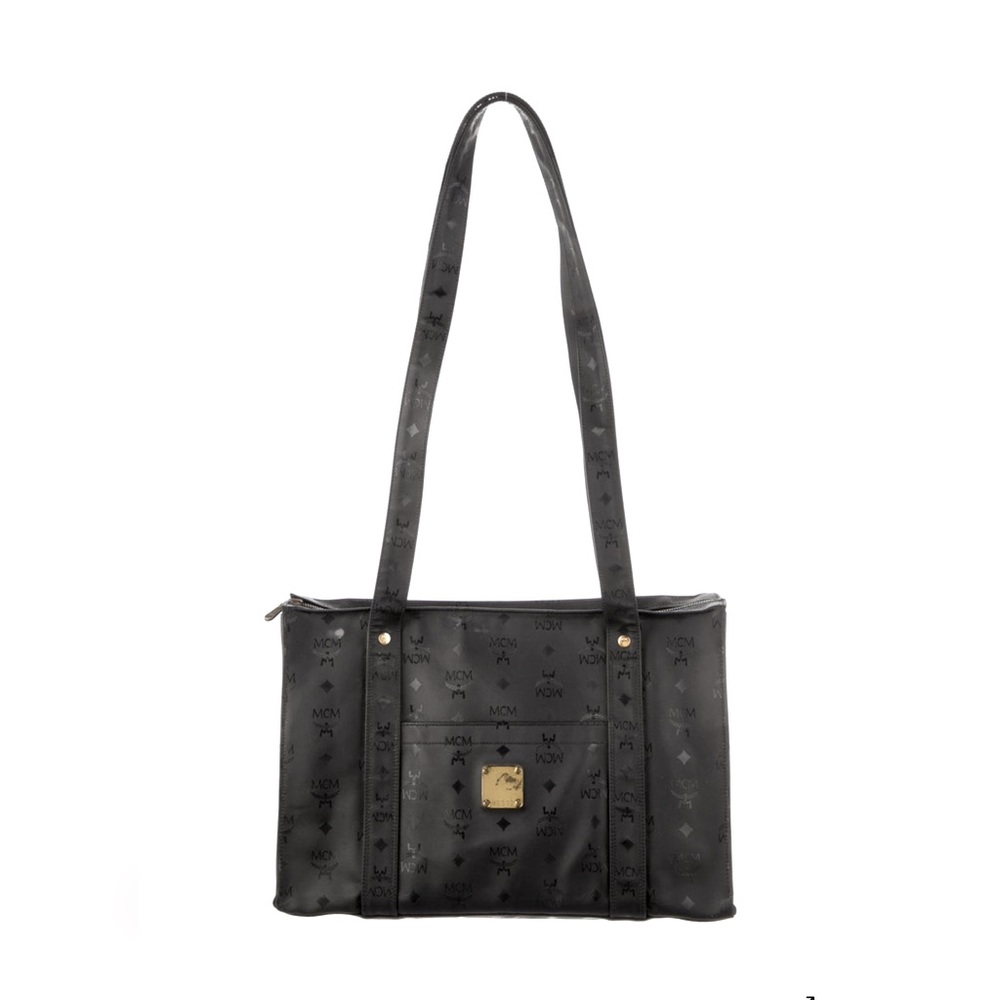 MCM Black Nylon Visetos Tote Bag with COA